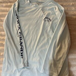 Light Blue Long Sleeve Fishing Thermal Shirt